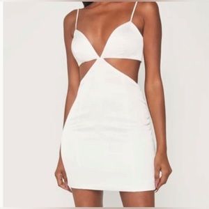 Meshki Deeda Strappy Bodycon Mini Dress - White XS